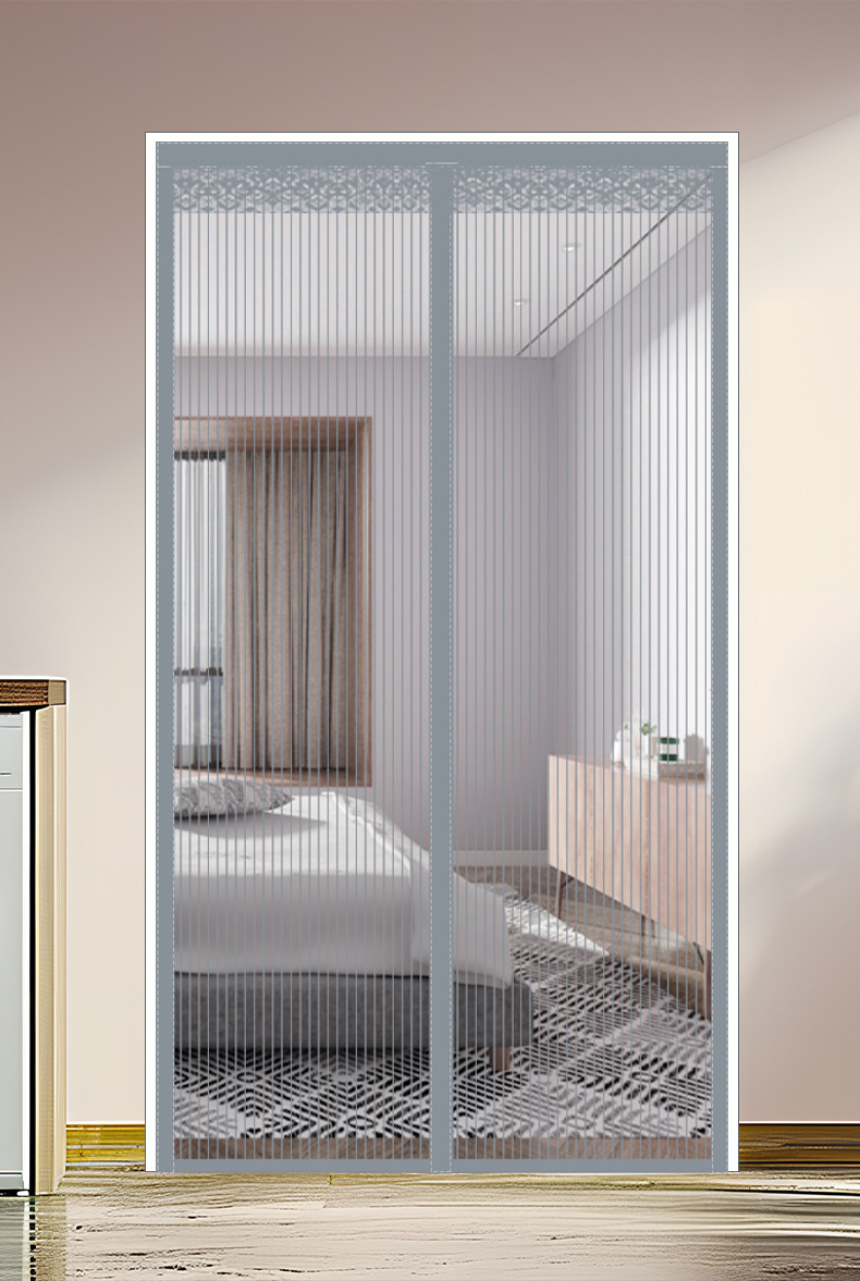 金刚网防蚊门帘魔术贴免打孔卧室入户门磁吸防风纱帘夏季家用隔断详情2