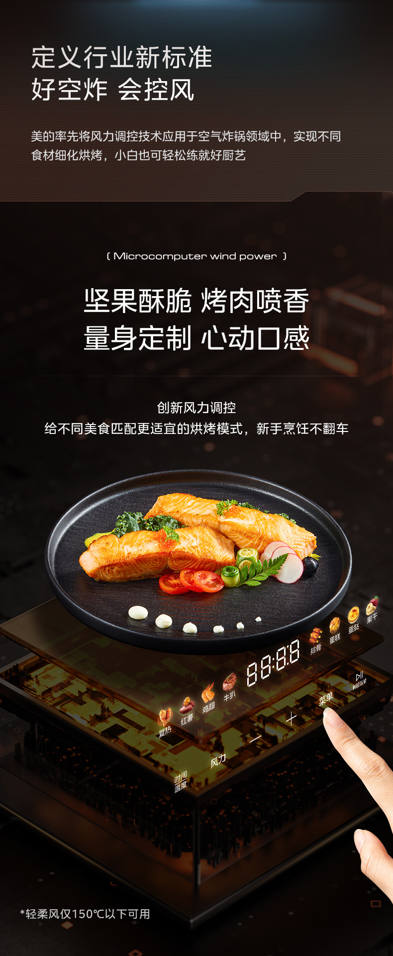 Midea air fryer, household electric fryer, no need to flip, steam tender frying and roasting, 6L5 large capacity oven KZC5089 pic 6