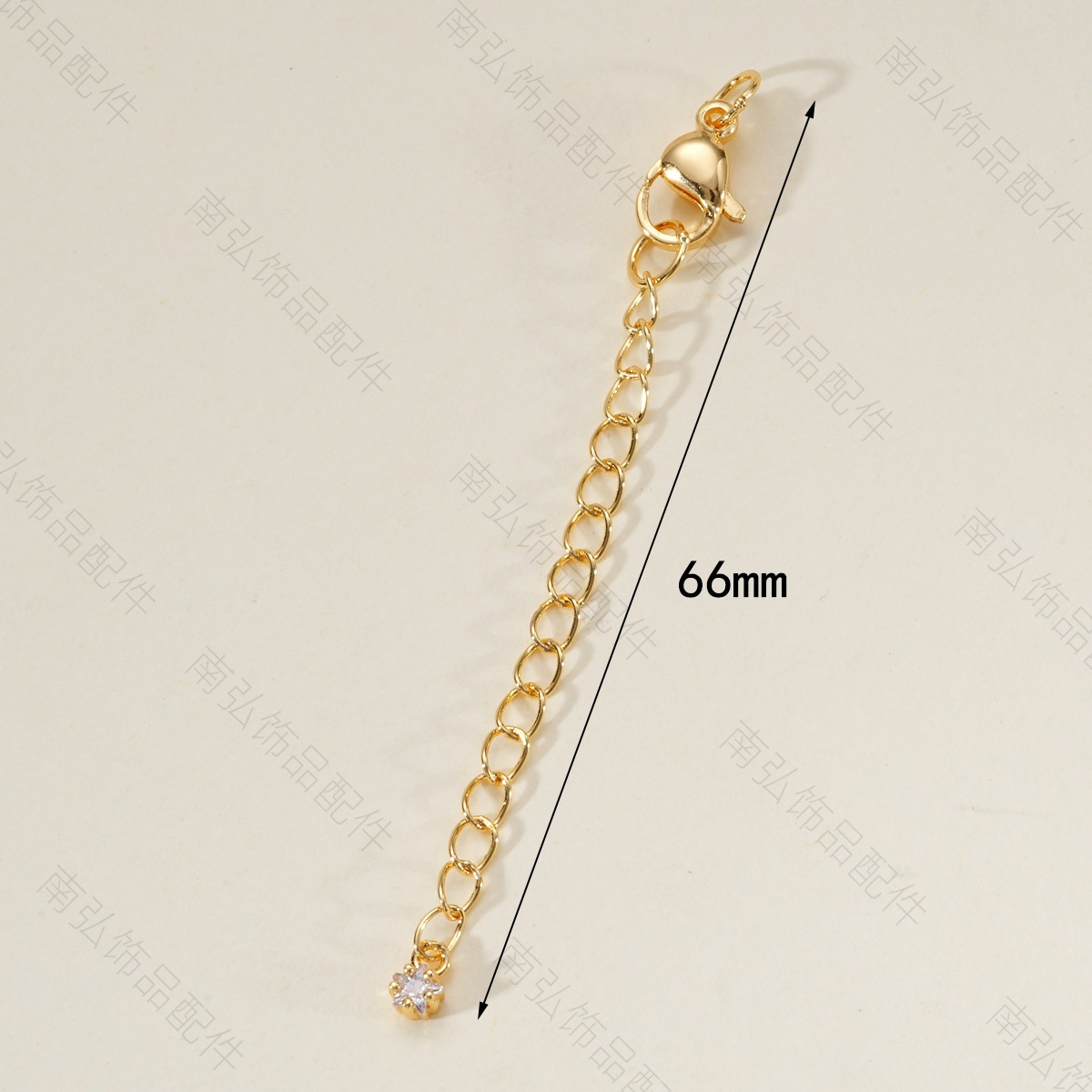 18k color-preserving copper gold-plated pearl necklace, extension chain spring buckle, high-end lobster buckle, DIY handmade jewelry accessory pic 6