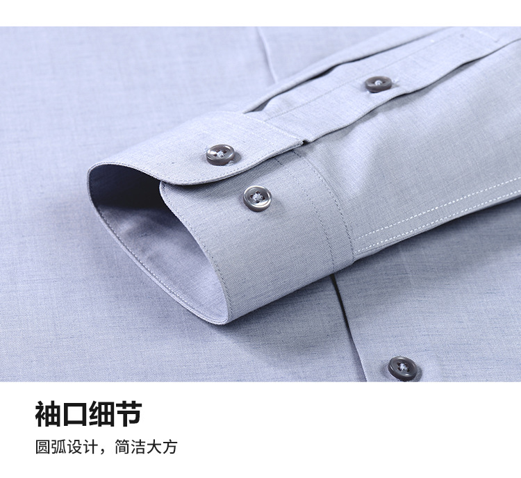 男装长袖亚麻衬衫四季新款商务休闲百搭舒适透气抗皱中老年男衬衣详情5