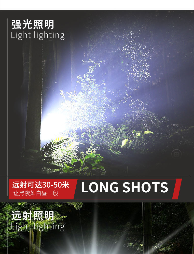 New cross-border solar charging lamp, lighting lamp, floodlight, LED outdoor courtyard portable high-power hand-held lamp pic 4