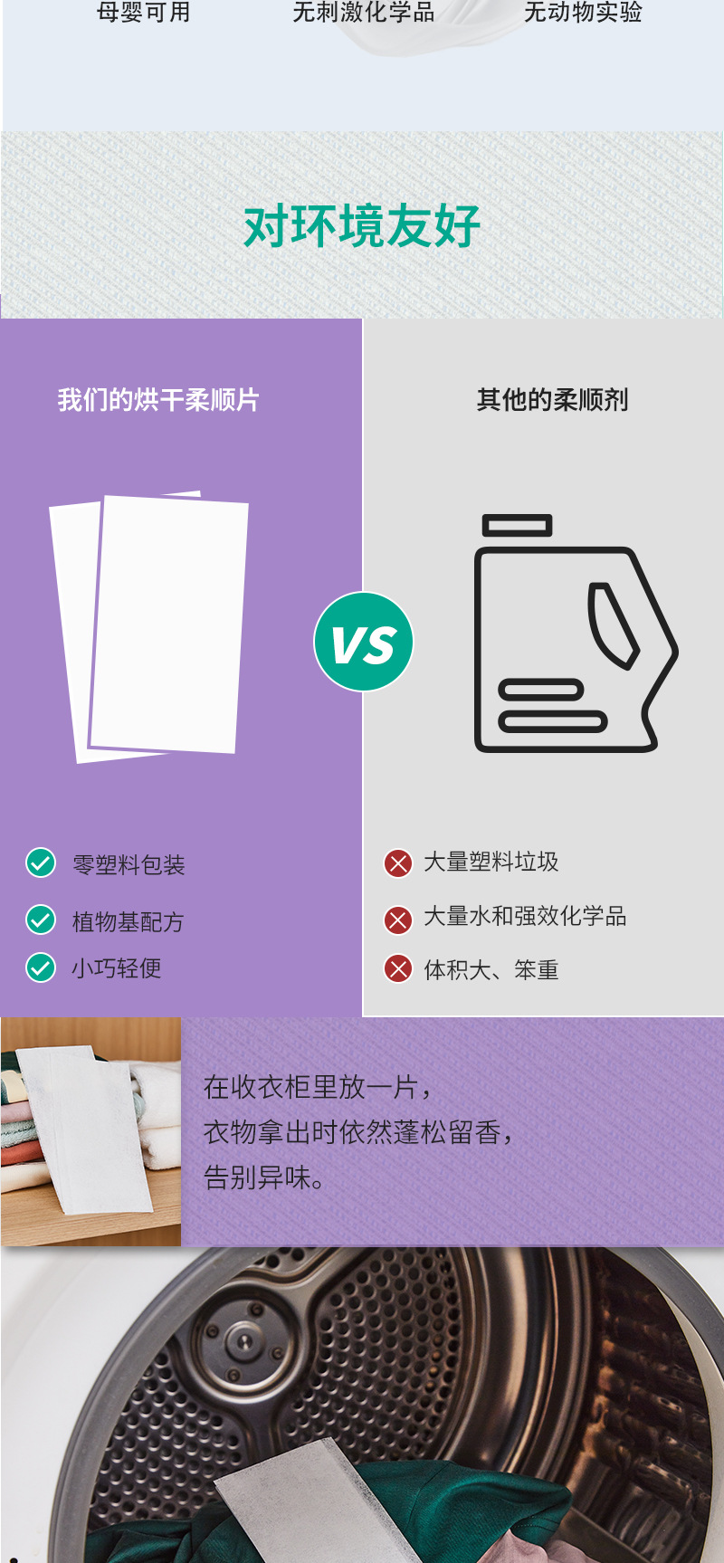 Specialized for foreign trade clothing softening sheets, drying machine, drying sheets, fragrant clothes, lingering fragrance sheets, laundry companion Dryersheets pic 3