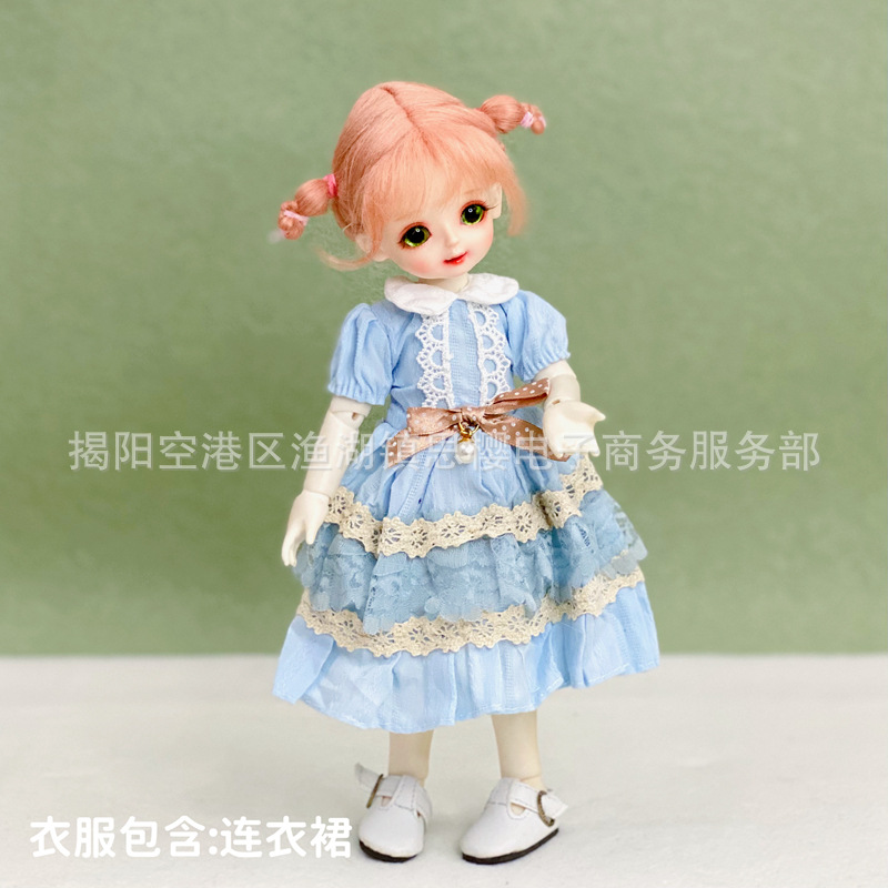 6分bjd娃娃换装衣服洛丽塔套装30厘米洋娃娃裙子连衣裙制服女仆装详情21