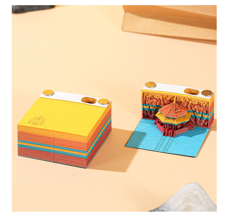 【 Paper-cut Trendy Trinkets 】 Creative 3d stereoscopic sticky notes, paper-cut sticky notes, festival gifts, desktop trinkets pic 10