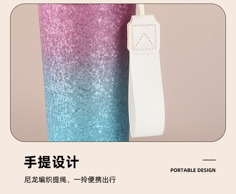 高颜值冰花漆双饮咖啡杯316不锈钢保温杯商务伴手礼车载渐变水杯详情12