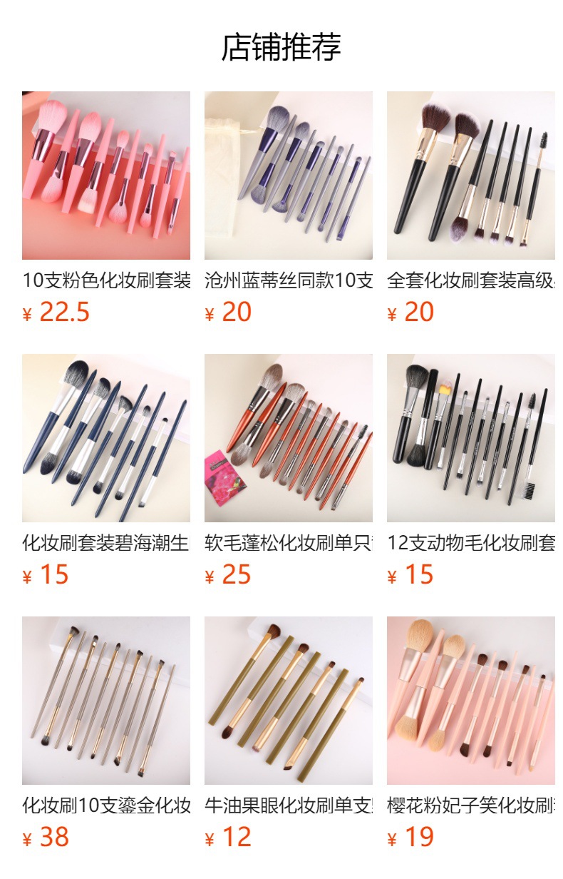 Holiday Series 12-piece makeup brush set: Eyeshadow, Concealer, Contouring, Blush, powder brush, super soft beauty tools pic 1