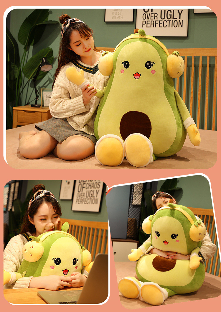 Cute avocado plush toys, fruit dolls, throw pillows, internet-famous stuffed dolls, birthday gifts for girls and children pic 5