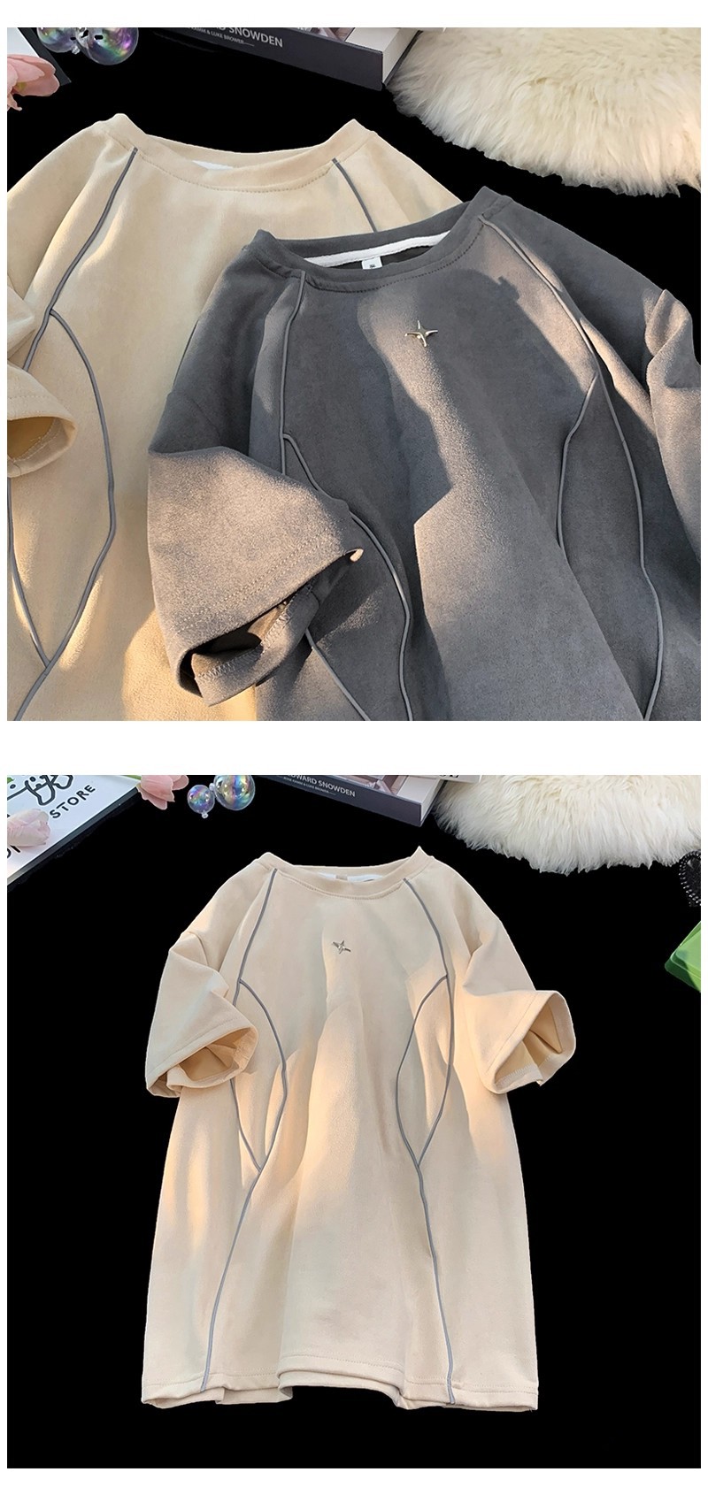 来图打样 定制巴拉圭 委内瑞拉 圭亚那 反光条设计T恤超级工厂详情3