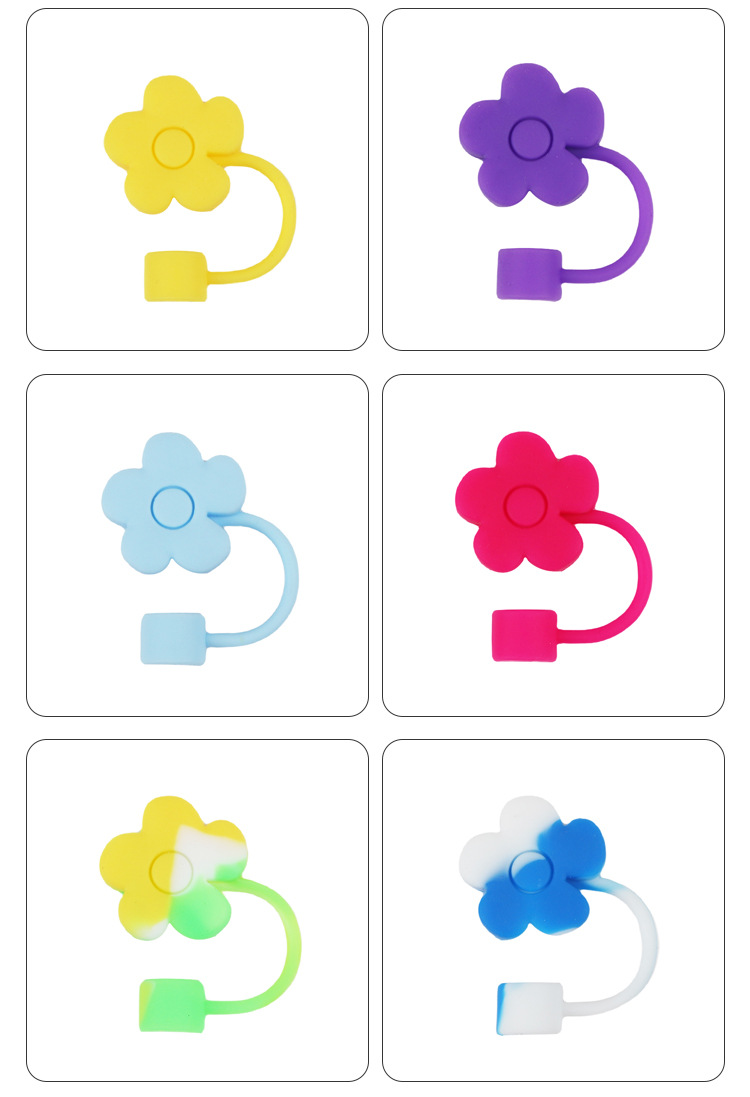 硅胶吸管帽批发花朵吸管套10mm防尘套Stanley史丹利水杯配件厂详情6