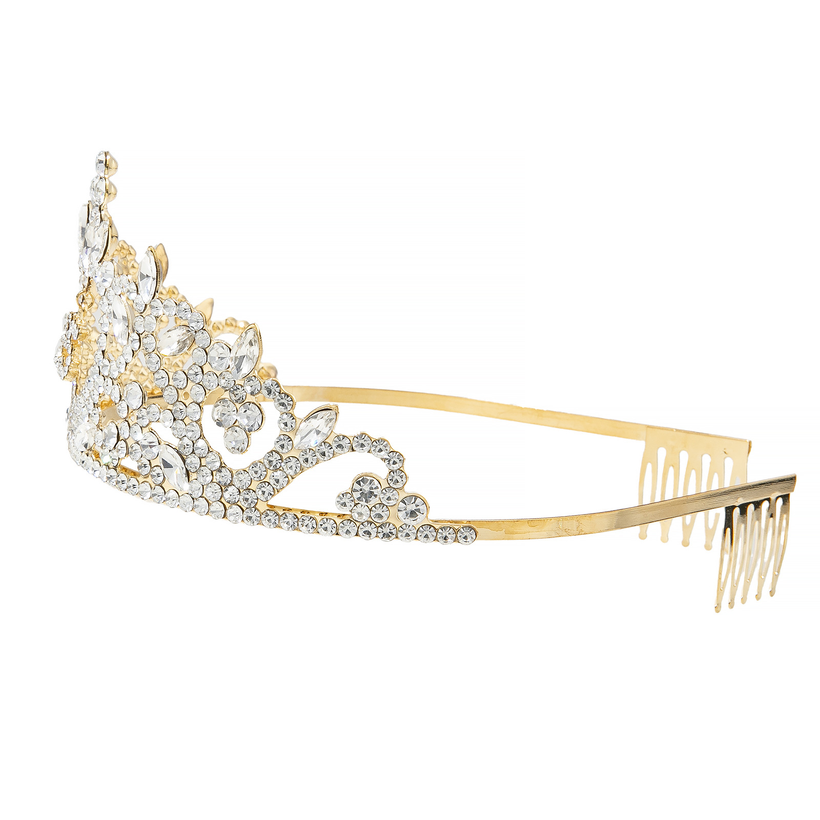 European and American cross-border design sense diamond-encrusted 15-16-year-old digital pendant water diamond crown birthday party headwear crown pic 14