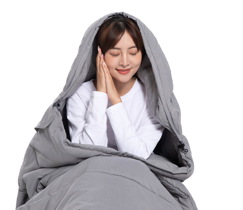 Factory wholesale envelope, cap sleeping bags, washable, machine-washable, splicable, portable cross-border outdoor trapezoidal sleeping bags pic 13