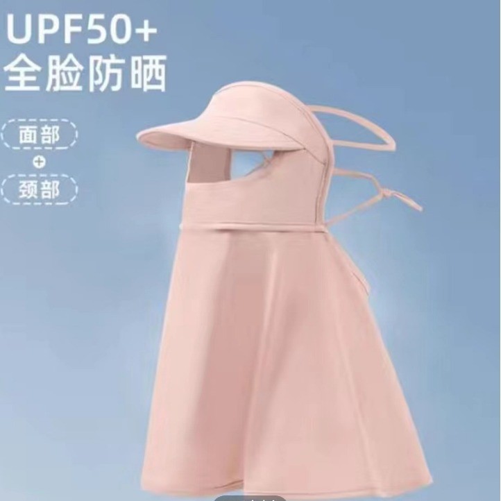 防晒面罩户外骑车防晒口罩护颈防紫外线遮阳透气脸罩冰丝全脸面罩详情9