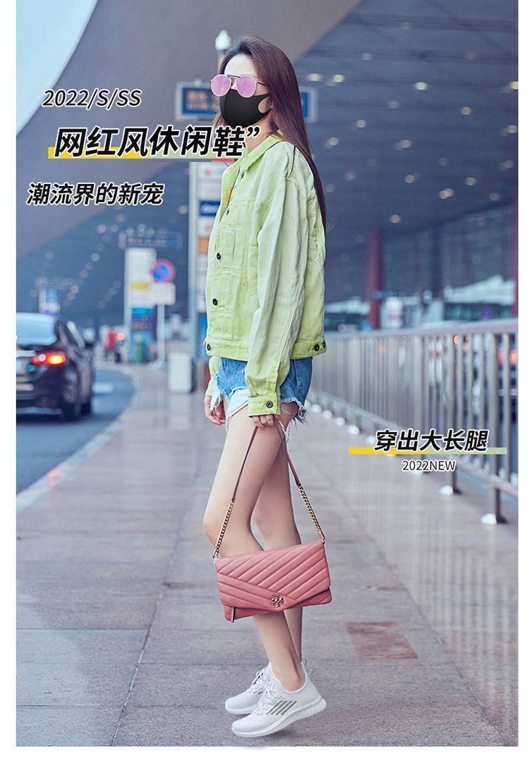 女鞋2023秋季新款运动鞋女舒适网面防臭休闲跑步鞋韩版小白鞋女详情1