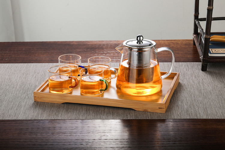 厂家批发高硼硅耐热玻璃茶壶透明功夫茶具泡茶壶不锈钢过滤花茶壶详情16