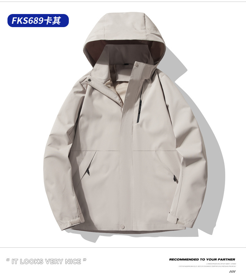 windproof waterproof casual detachable hooded outdoor suit pic 29