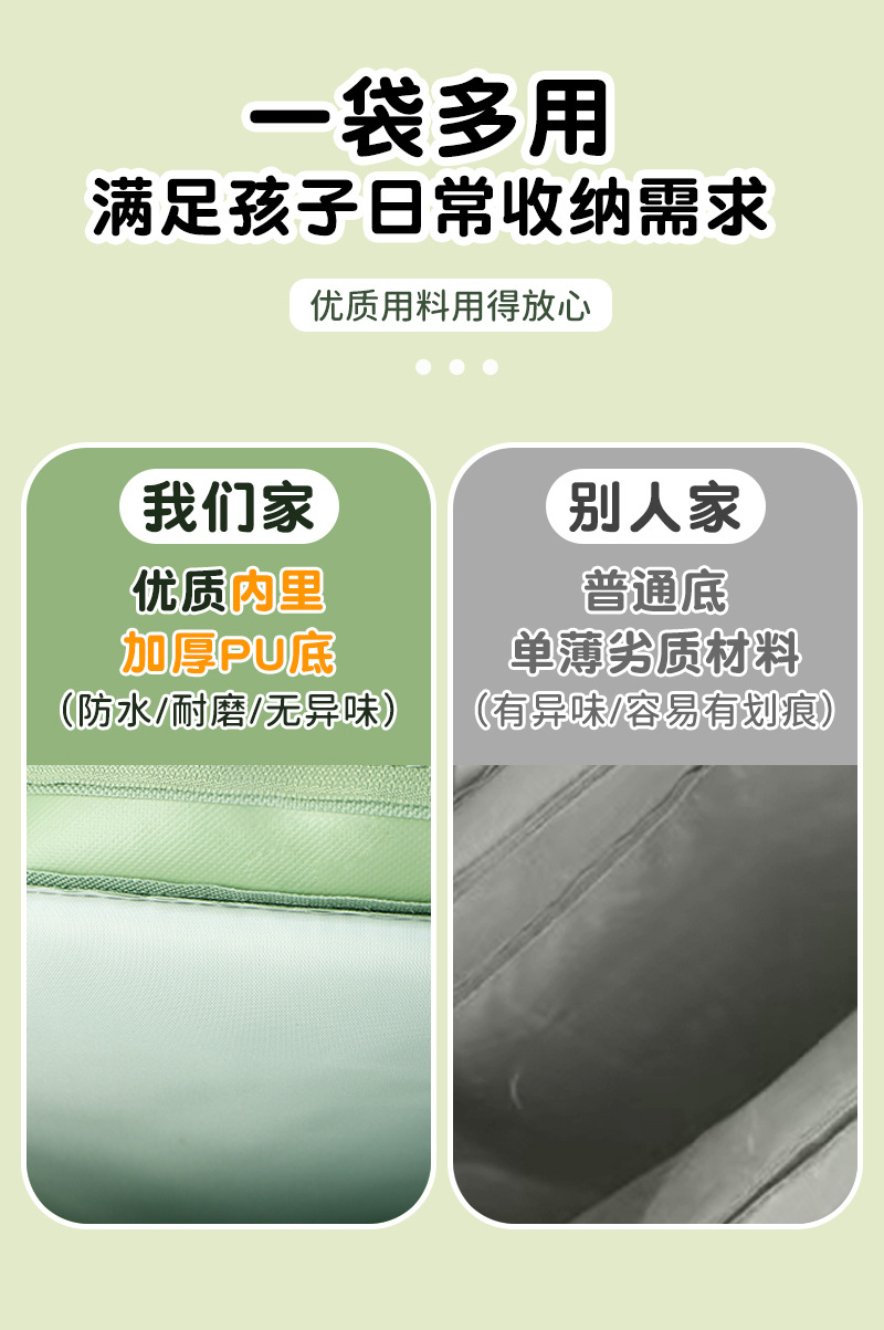 透明补课拎书袋帆布收纳手提文件袋小学生美术简约帆布纯色补习袋详情9