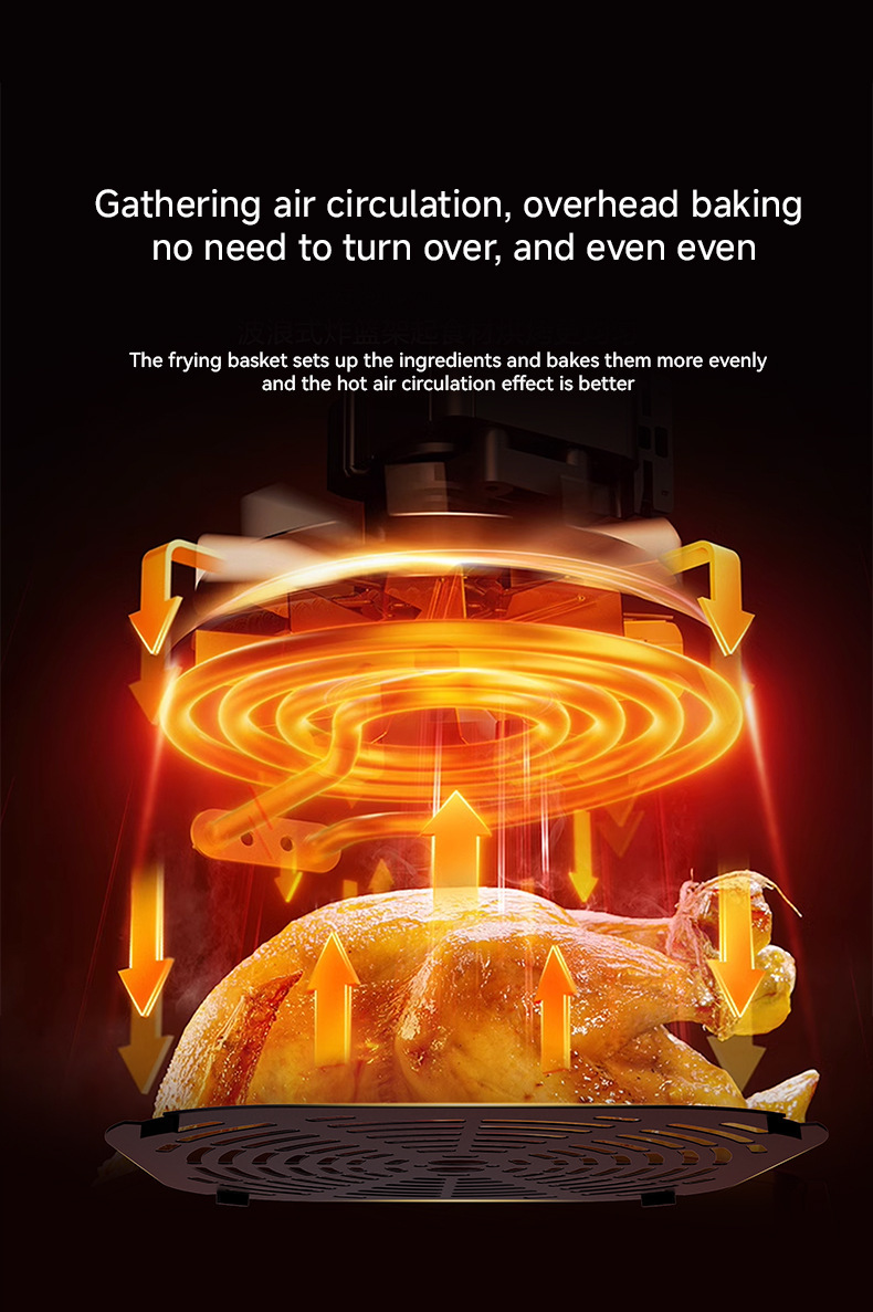 Cross-border 15L touch oven, aluminum-coated non-stick pan, visible electric oven, household and export 110V air fryer pic 16