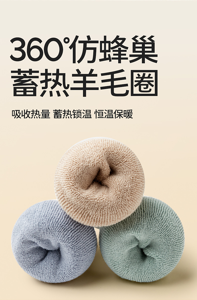 贝比宝宝毛圈袜冬季加厚儿童长筒袜纯色宝宝地板袜婴儿保暖厚袜子详情4