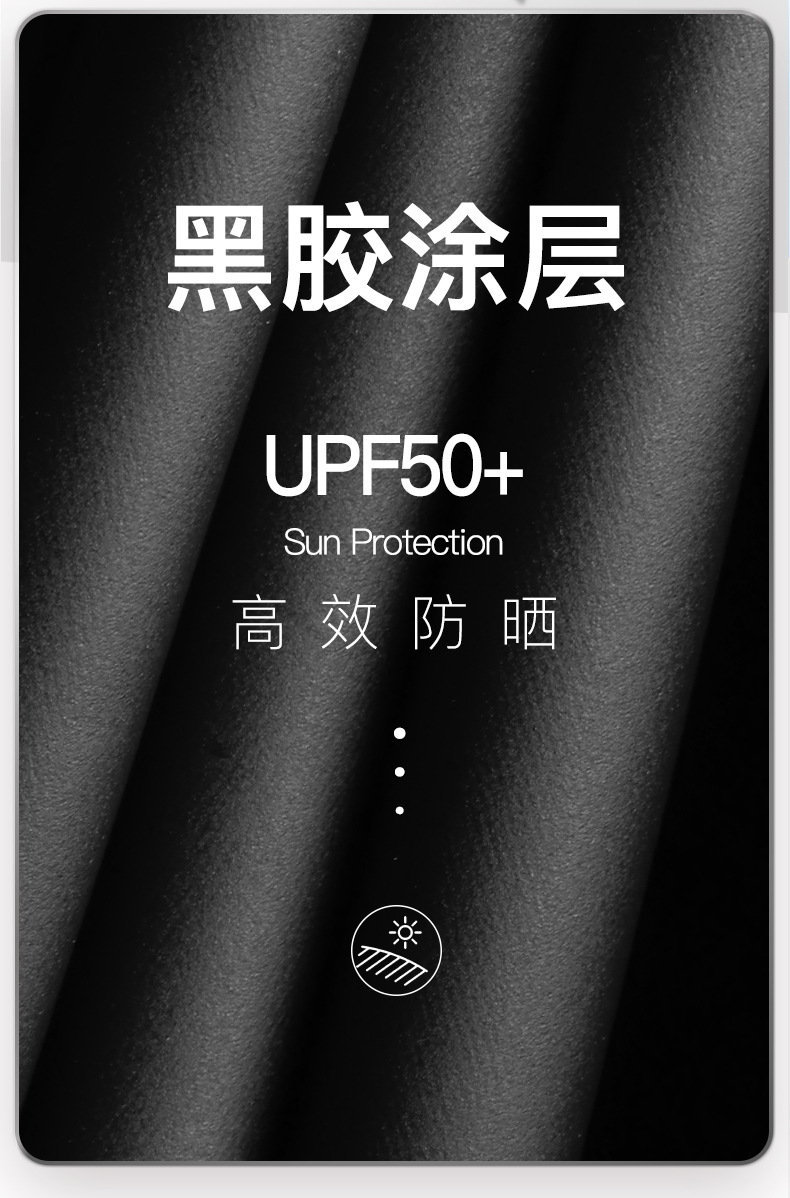 Ultra-light, retractable, safe, anti-rebound, automatic all-weather umbrella, UV-resistant black rubber sun protection and shading sun umbrella pic 7