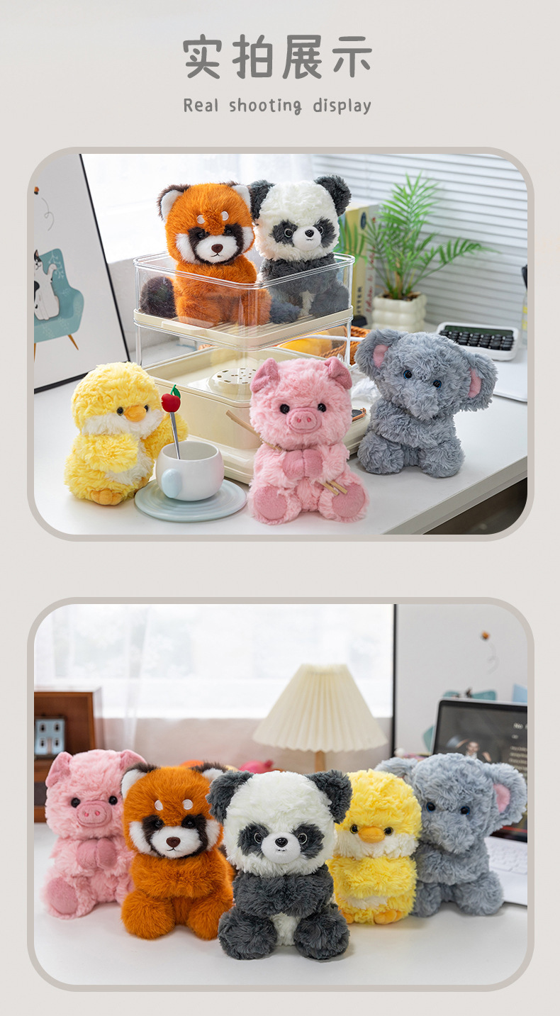 抖音新款桌伴仿真动物系列兔子金毛狐狸毛绒玩偶可爱礼物现货毛绒公仔娃娃详情7