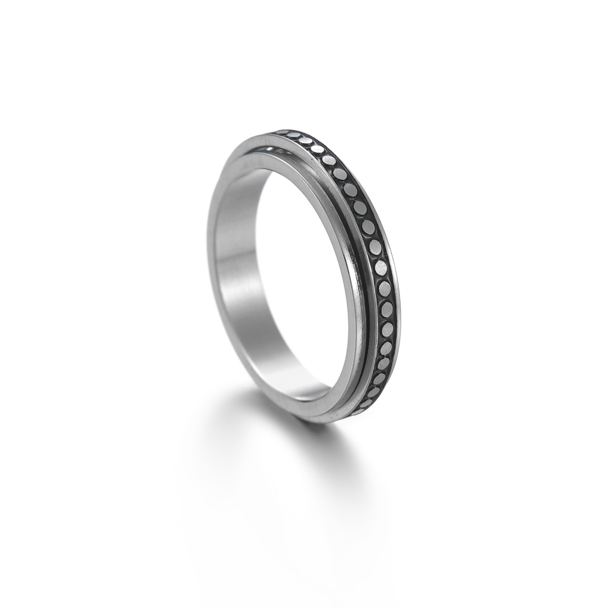 Amazon source Star Moon rotating titanium steel stress-relieving ring, standard US size cross-border jewelry wholesale pic 18