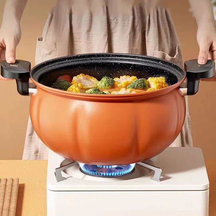 Micro-pressure pot, a new household hit, pumpkin soup pot, stew pot, multi-functional non-stick pot, gas stove, universal stew pot pic 3
