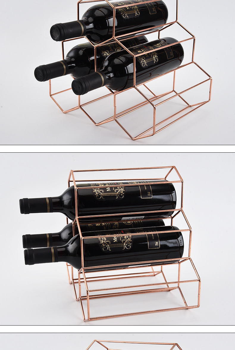 Ironwork wine rack, wine rack, Nordic model room home decoration, wine cabinet, display item, wine bottle storage rack, wine cabinet pic 12