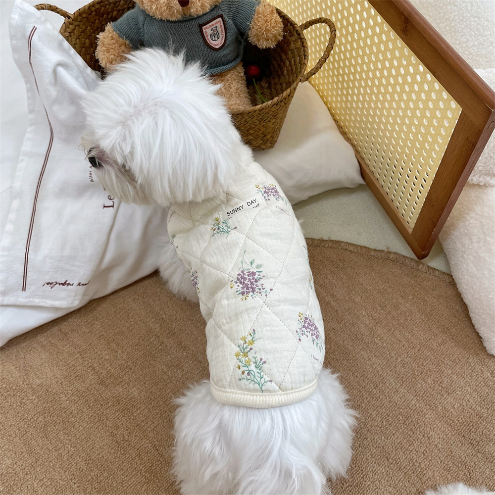 飞袖纱布宠物衣服加棉家居服小型犬小狗狗秋冬装保暖小猫咪猫衣服详情18