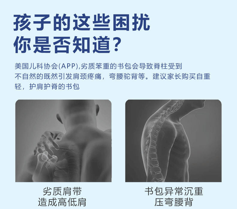 新款小学生书包女生1-3-6年级减负6-9-12岁男孩轻便儿童双肩背包详情9