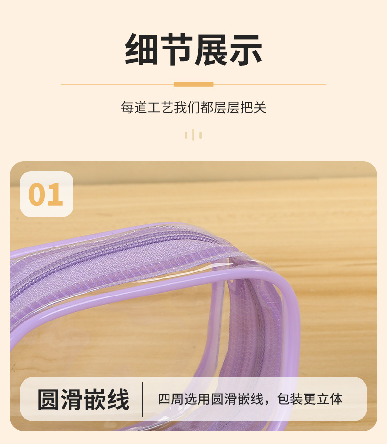 PVC透明零钱包硬币收纳袋便携防水数据线整理包定制印logo箱包钱包详情4