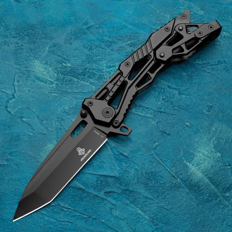 Multi-functional mechanical knife, wilderness survival knife, outdoor camping tool, all-stainless steel folding knife, folding knife delivery pic 4
