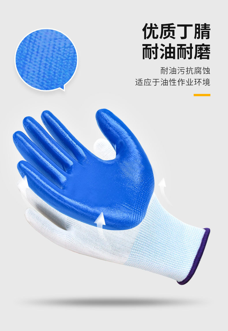 星宇正品劳保手套耐磨防滑透气工地建筑干活设备维修劳动防护手套详情5