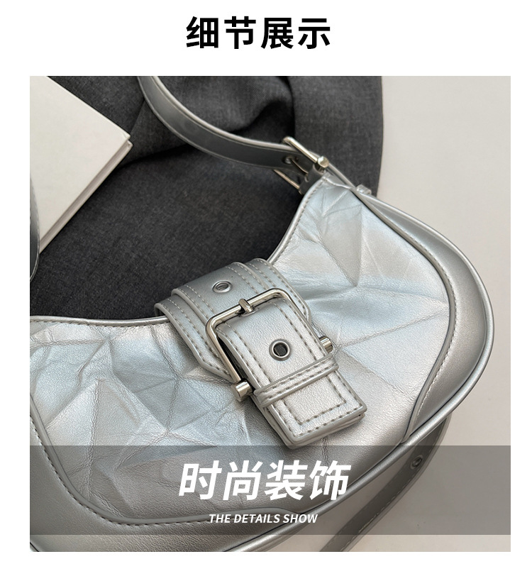 质感腋下女包新款时尚潮流单肩包简约休闲包手提包复古纯色斜挎包详情4