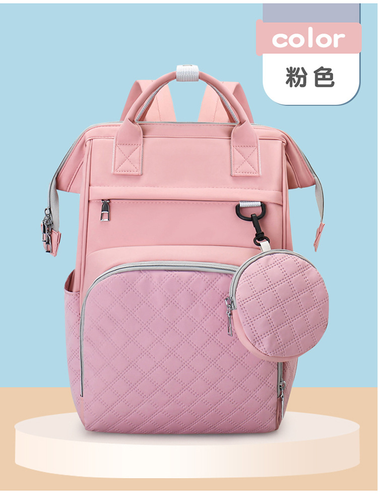 2025新款纯色妈咪包便携式母婴包大容量手提婴儿包多功能双肩包详情12