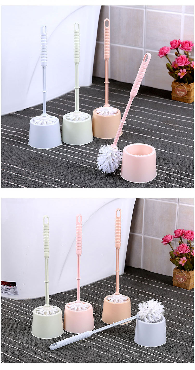 Home daily-use creative bathroom thickened plastic base toilet brush set, toilet cleaning brush, toilet cleaning brush pic 3