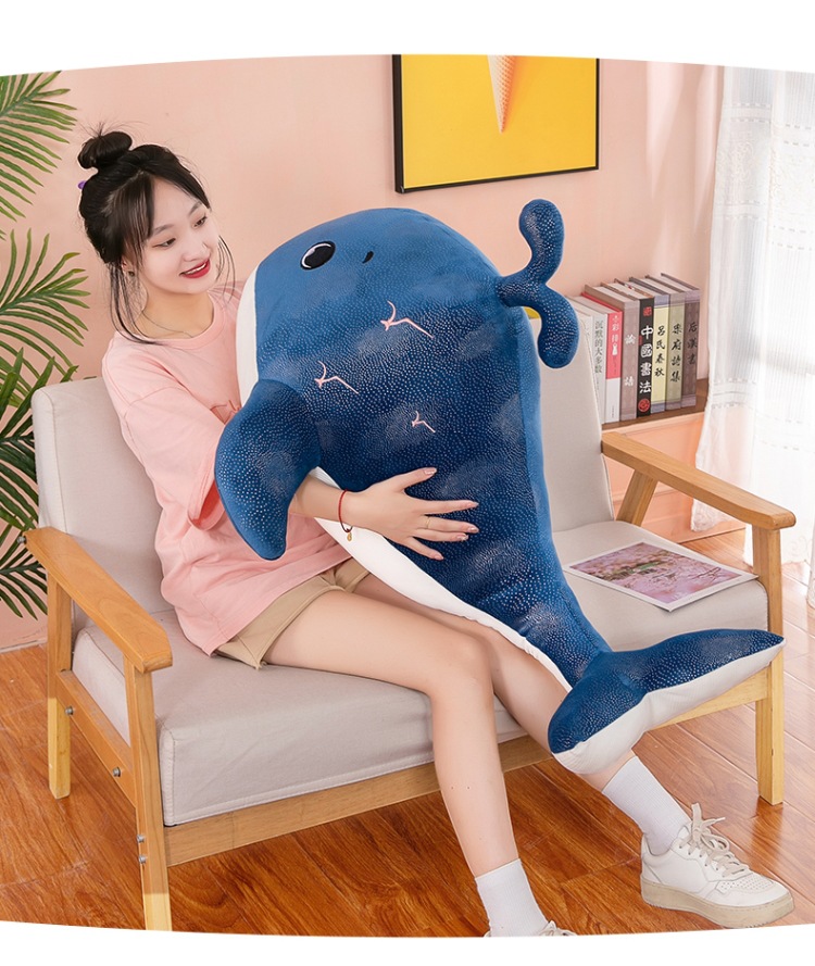 彩虹独角鲸抱枕公仔可爱小虎鲸鱼毛绒玩具海豚玩偶布娃娃生日礼物详情7