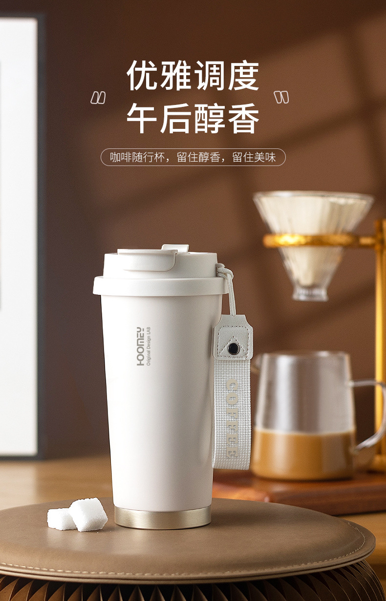 Customized thermos cups with ceramic inner linings, coffee cups for boys and girls, high appearance standards, straw water cups, and new student travel cups pic 2