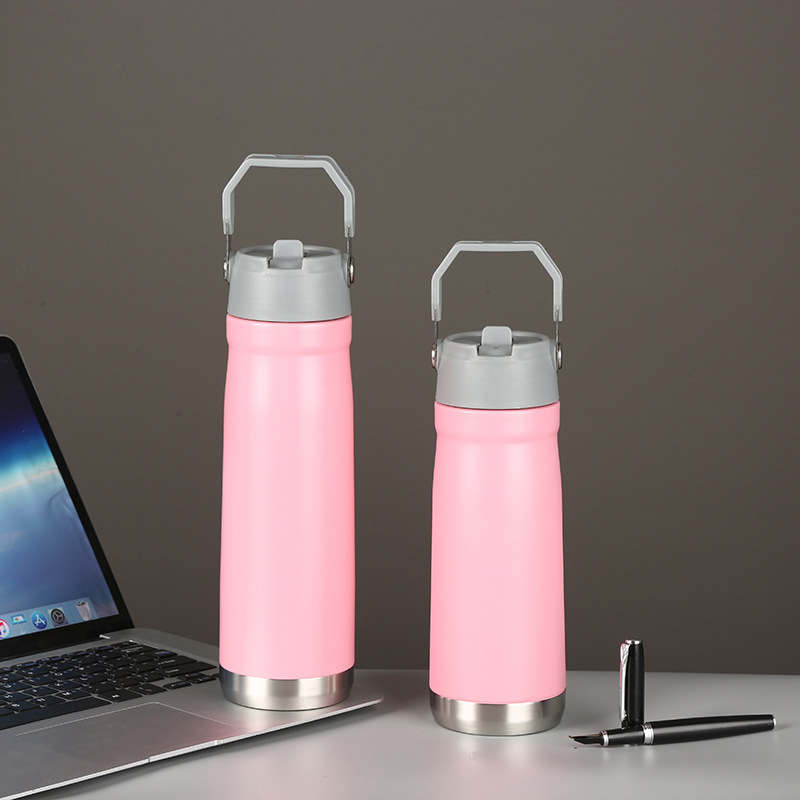 Cross-border heat collection 304 stainless steel insulated cup, straw water cup, portable outdoor sports water bottle, can be printed with LOGO pic 7