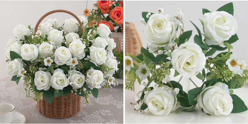 仿真花茶苞牡丹玫瑰多款绢花装饰家居婚庆花艺园配材配景摄影道具详情19