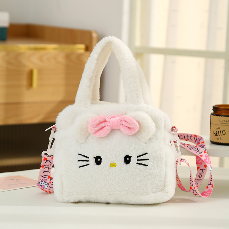 New cute and exquisite plush crossbody bag, cartoon sweet doll handbag, high appearance level plush bag wholesale pic 2