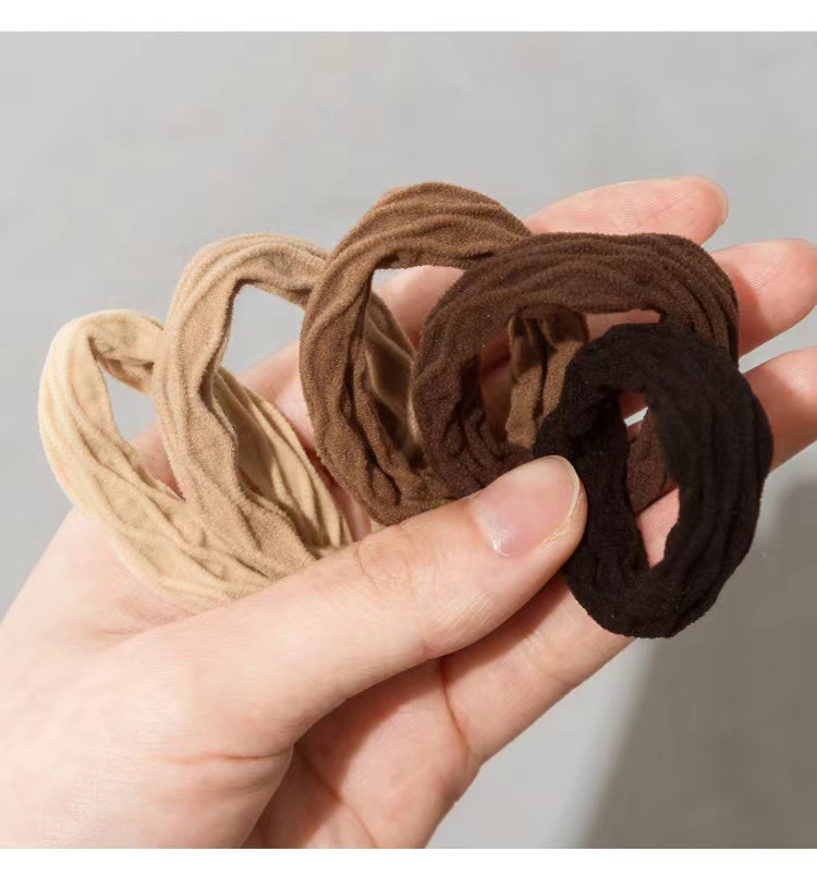 A popular high-elasticity seamless hair band for women, thickened and durable leather band hair tie for women pic 4