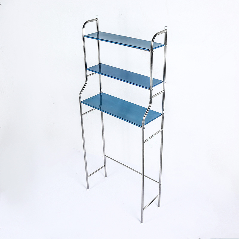 Customized bathroom floor shelves, washing machine washbasin storage racks, toilet washroom no need for drilling pic 5