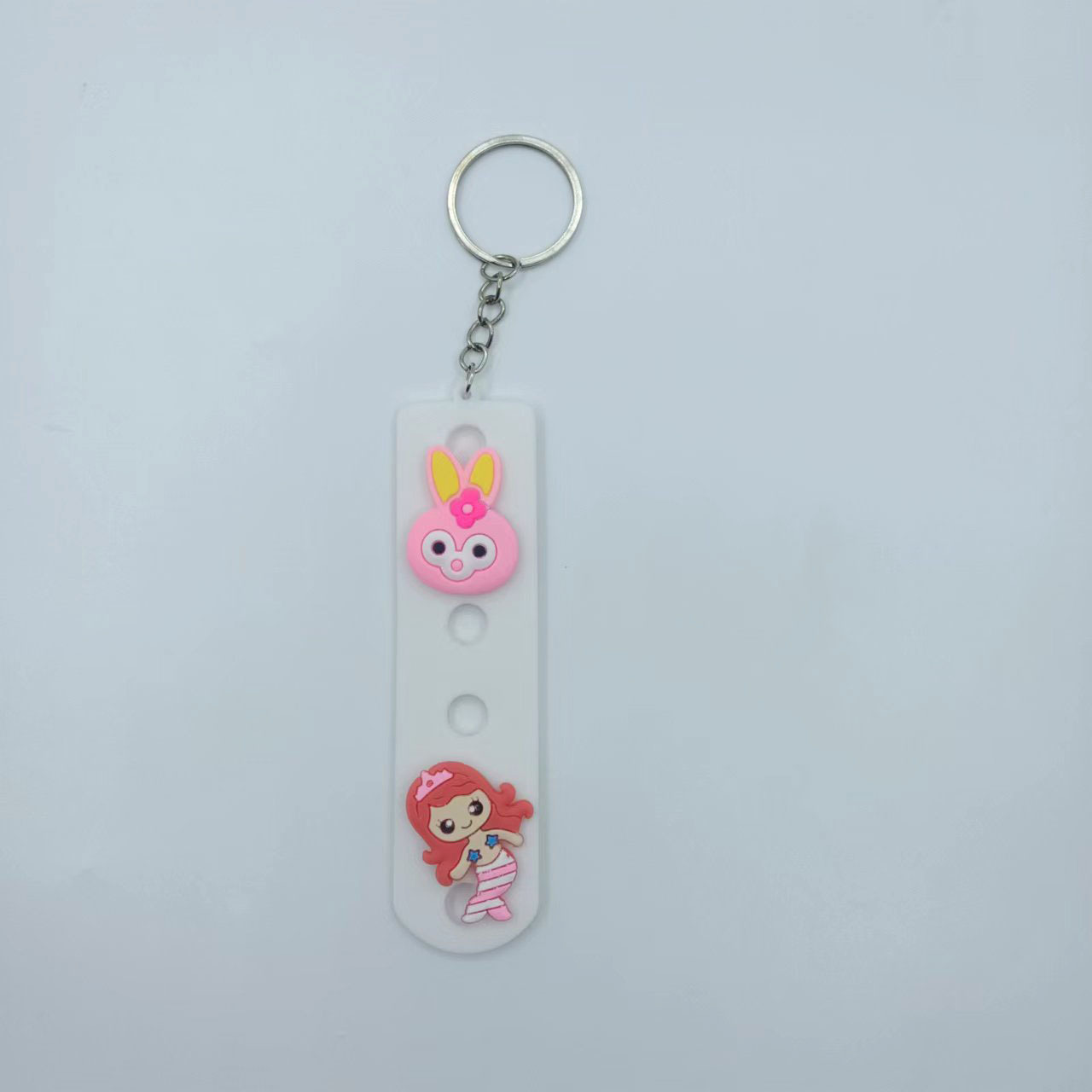 新款diy钥匙扣厂家洞洞钥匙扣卡通挂饰个性PVC钥匙板挂件装饰品配详情14