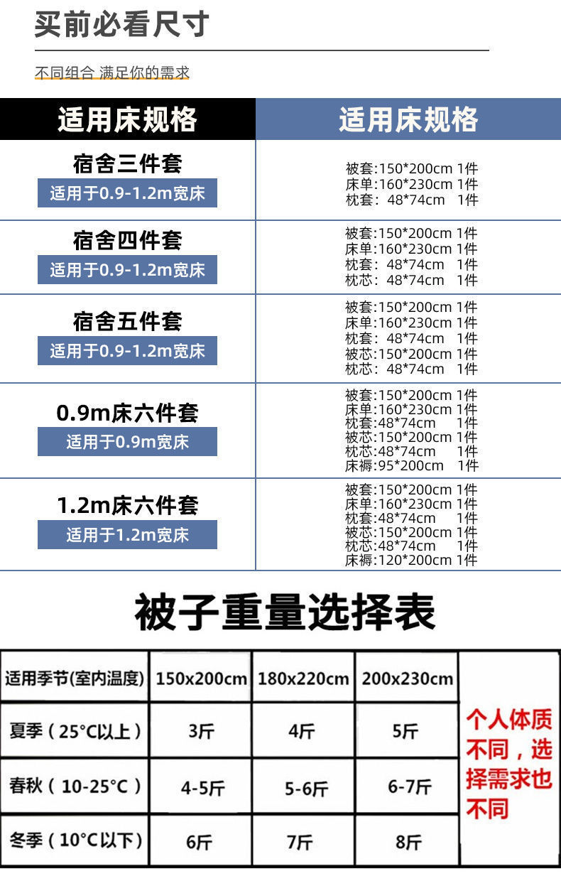 学生宿舍单人床单三件套磨毛水洗棉被套被子床上四件套被褥套装六详情16