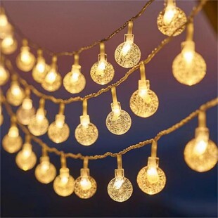 LED color lights, cross-border Christmas lights, cotton thread ball lights, room and bedroom decoration and arrangement, ins birthday and festival lights, small light strings pic 8