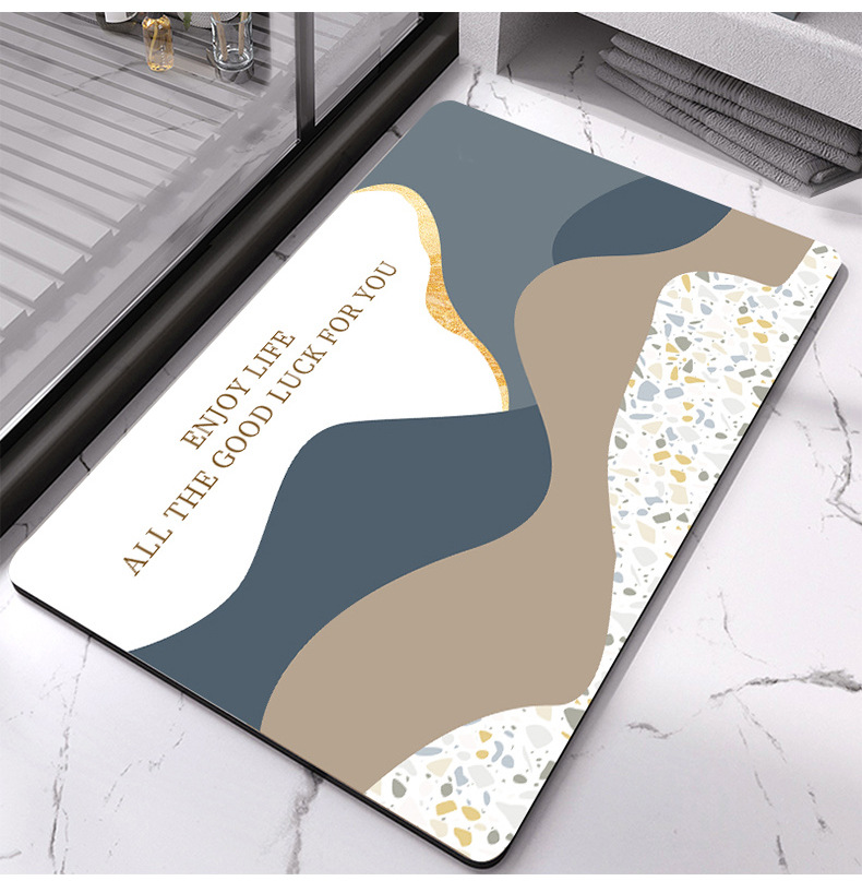 浴室地垫门口硅藻泥吸水防滑脚垫卫生间厕所入户门地垫家用垫子详情15