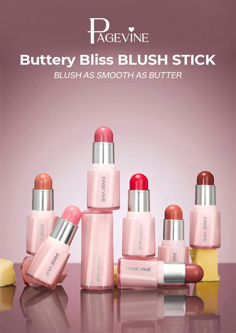 跨境美妆爆款焕彩腮红亚马逊TK热销化妆品防水防汗黄油腮红棒批发详情2