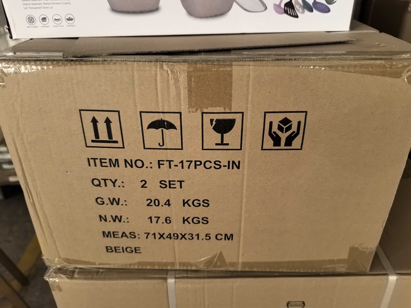 cookware Set 17-piece Square soup pot set, Marble smoke-free aluminum pot set, Gift pot, Non-stick pot pic 12