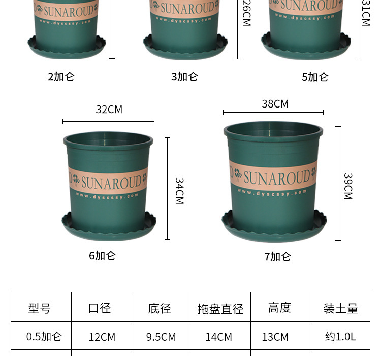 加厚塑料花盆阳台绿萝盆栽草莓月季花盆批发特大号花盆树脂加仑盆详情17