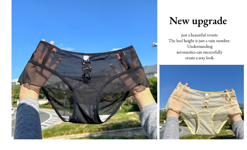 Best-selling pure and high-end French girl sexy low-waisted seamless pure cotton lace underpants, seductive lace triangle pants pic 12